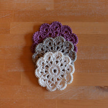 Trio de sous-verres crochetés