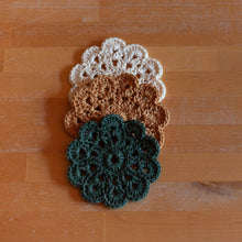 Trio de sous-verres crochetés